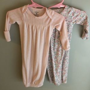 Two Carter’s gown. Newborn